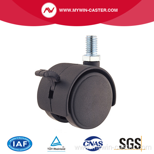 30mm PA Thread Stem Furniture Caster With Brake